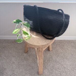 Dragon Diffusion Black Woven Bag